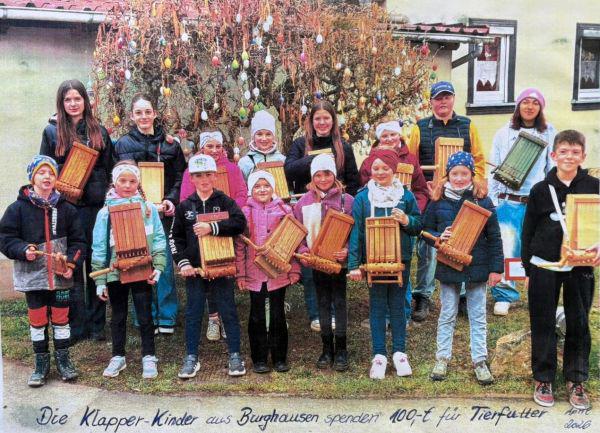 100 Eur Spende von den "Klapperkindern"